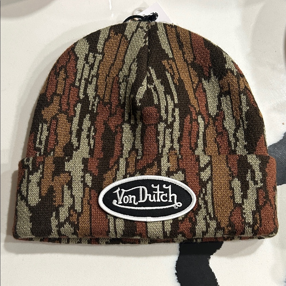 Von Dutch Camouflage Beanie Hat